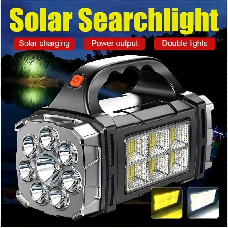 Portable Dual Rechargeable LED Searchlight with Ultra-Bright Beam for Outdoor Adventures