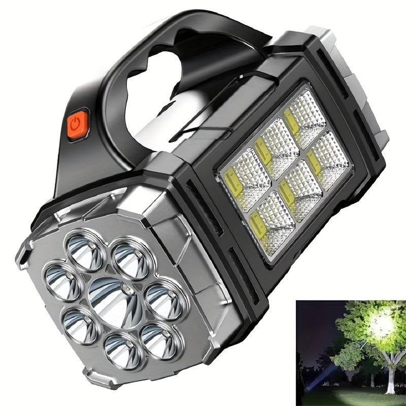 Portable Dual Rechargeable LED Searchlight with Ultra-Bright Beam for Outdoor Adventures