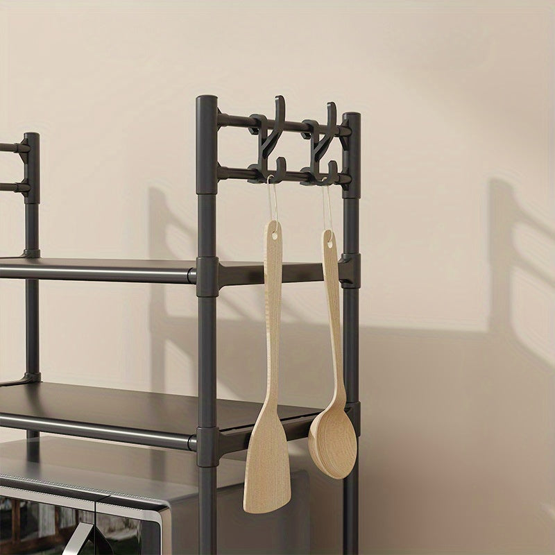 Contemporary Freestanding Kitchen Storage Rack for Microwave and Spices