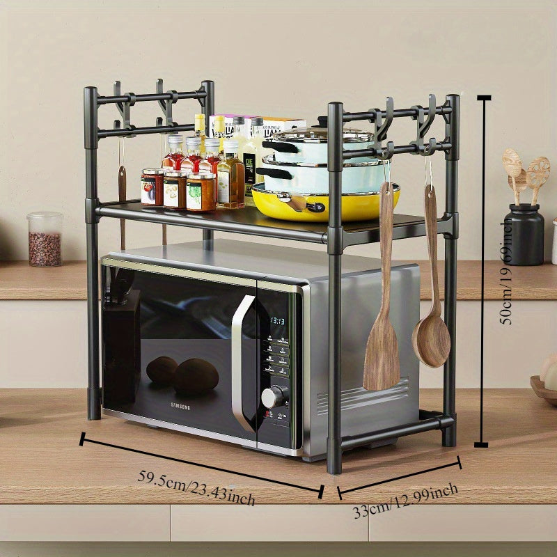 Contemporary Freestanding Kitchen Storage Rack for Microwave and Spices