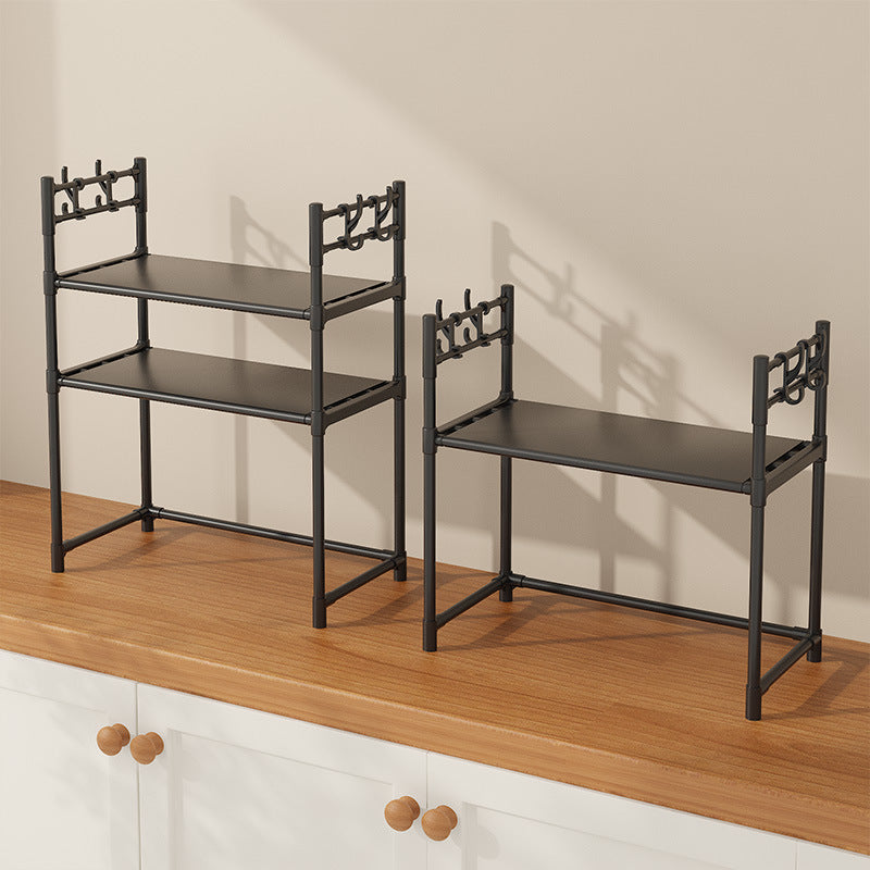Contemporary Freestanding Kitchen Storage Rack for Microwave and Spices