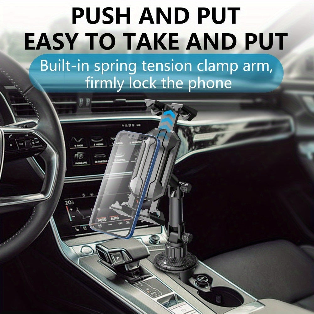 Soporte universal ajustable para portavasos de ABS para teléfonos y tabletas