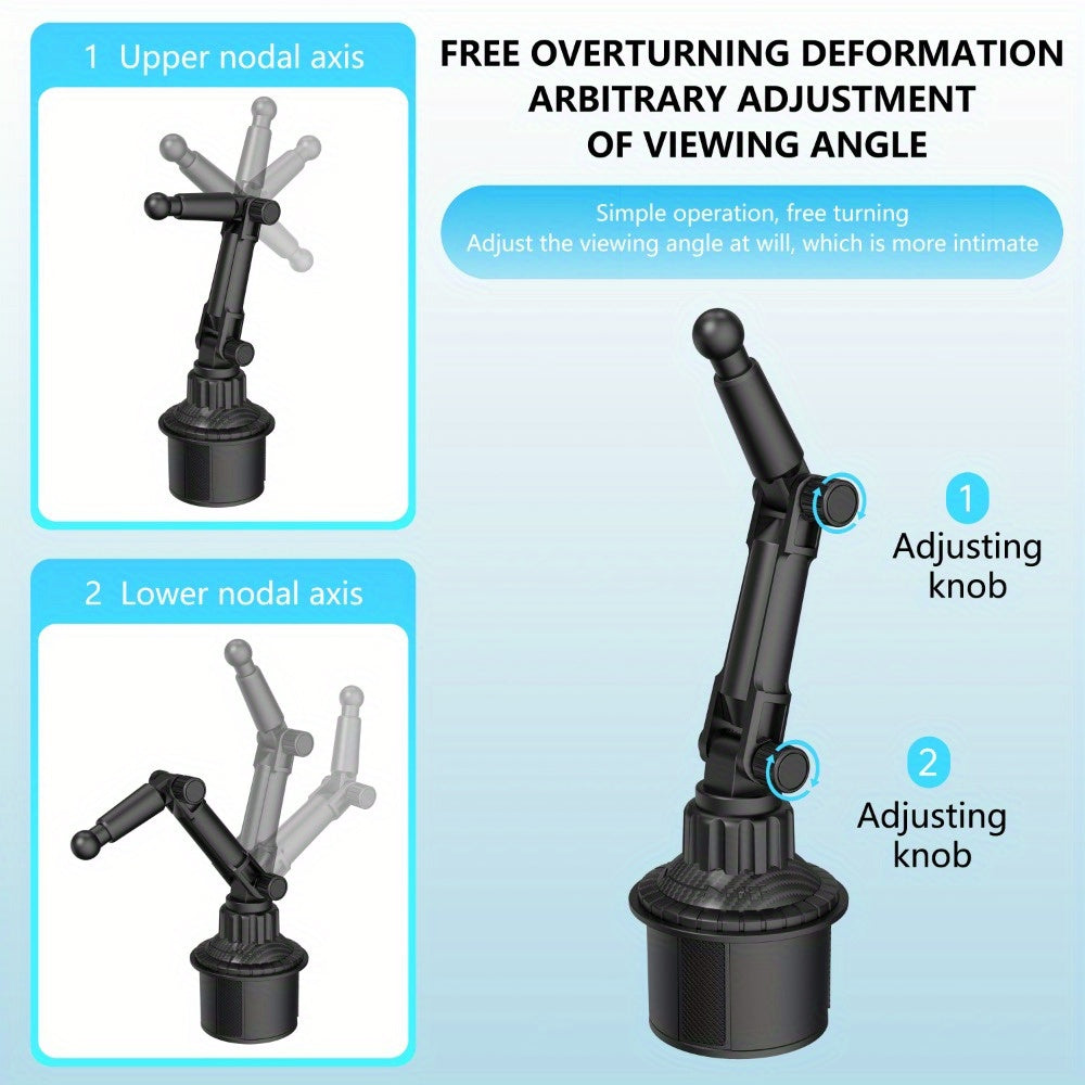 Soporte universal ajustable para portavasos de ABS para teléfonos y tabletas