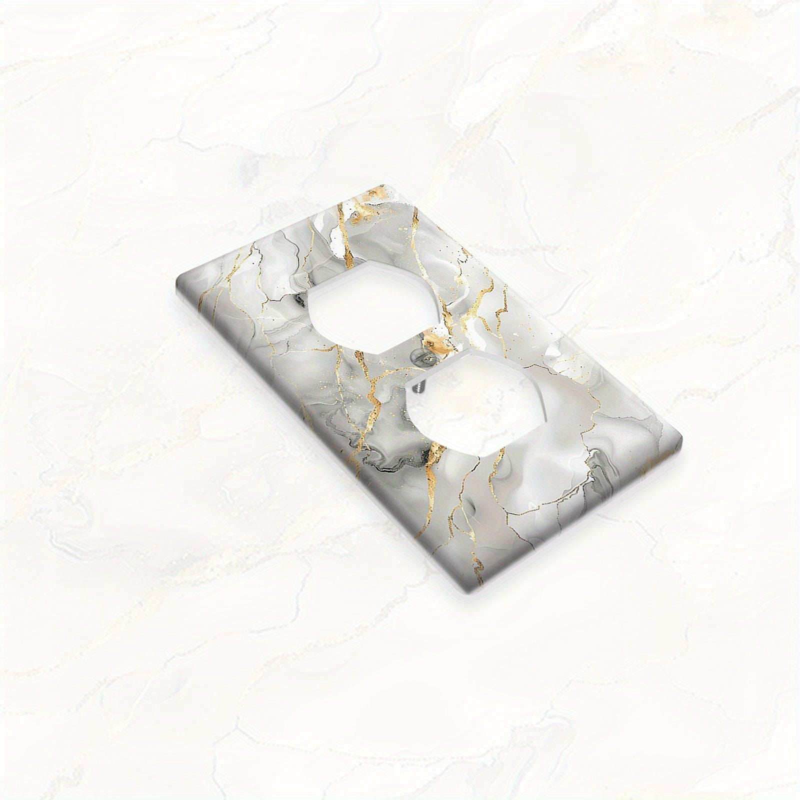 Grey Marbled Decorative Light Switch Cover for Home Lighting and Ceiling Fans