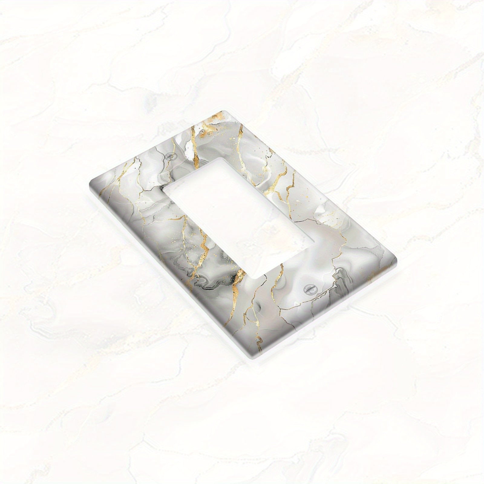 Grey Marbled Decorative Light Switch Cover for Home Lighting and Ceiling Fans