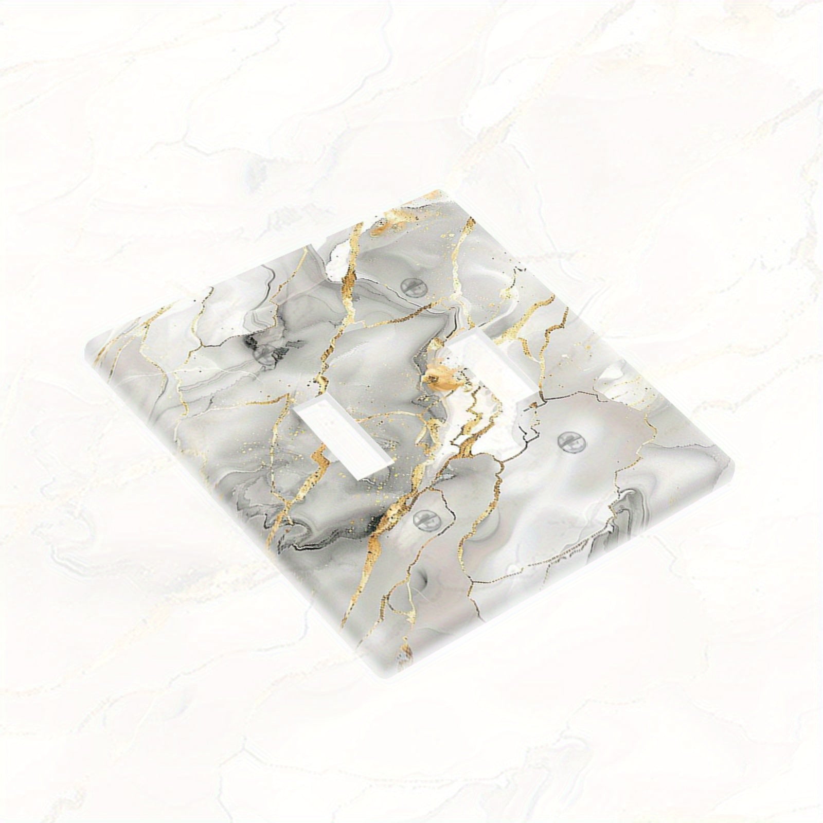 Grey Marbled Decorative Light Switch Cover for Home Lighting and Ceiling Fans