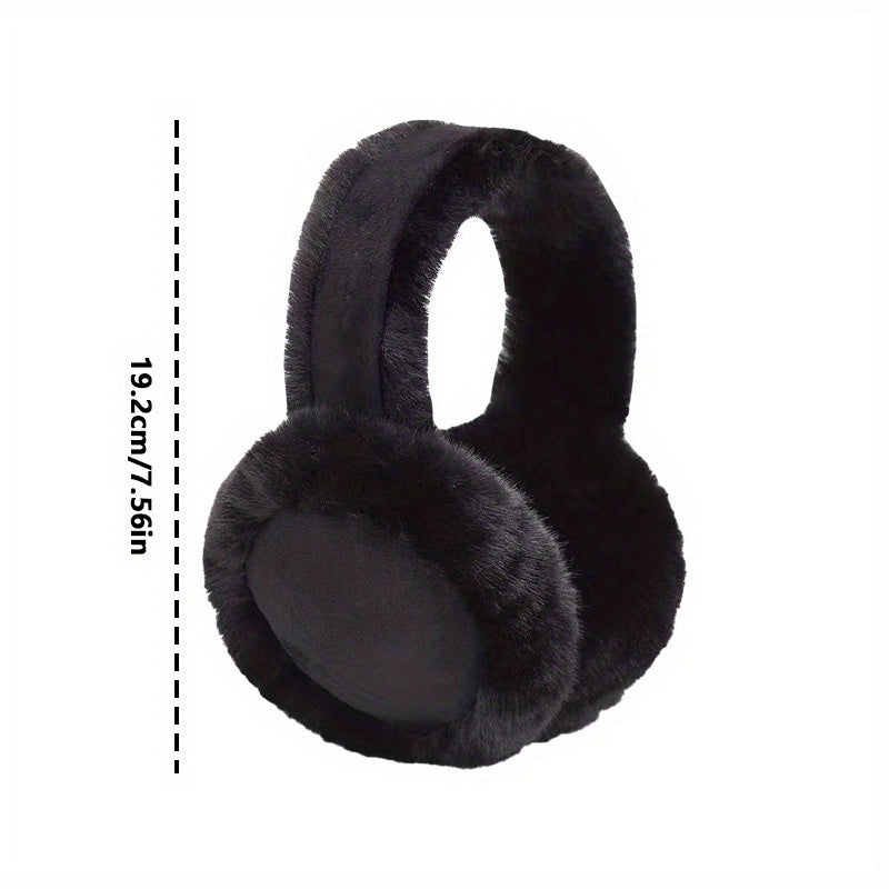 Orejeras de pelaje sintético para adultos, calor de invierno, cubreorejas de ante, no tejido