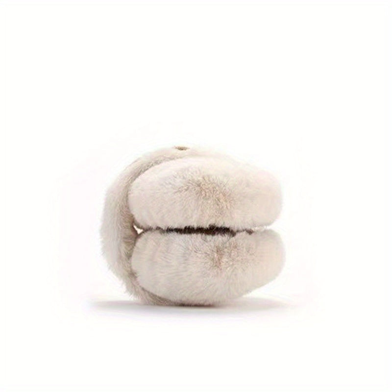 Orejeras de pelaje sintético para adultos, calor de invierno, cubreorejas de ante, no tejido