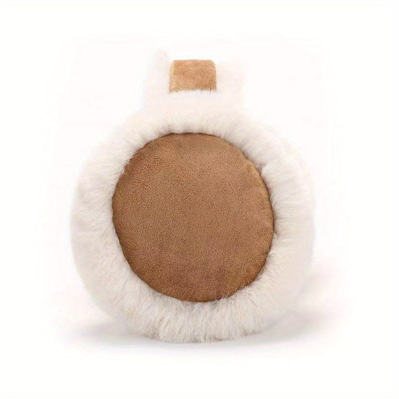 Faux Fur Earmuffs for Adults Winter Warmth Suede Ear Covers Non-Woven