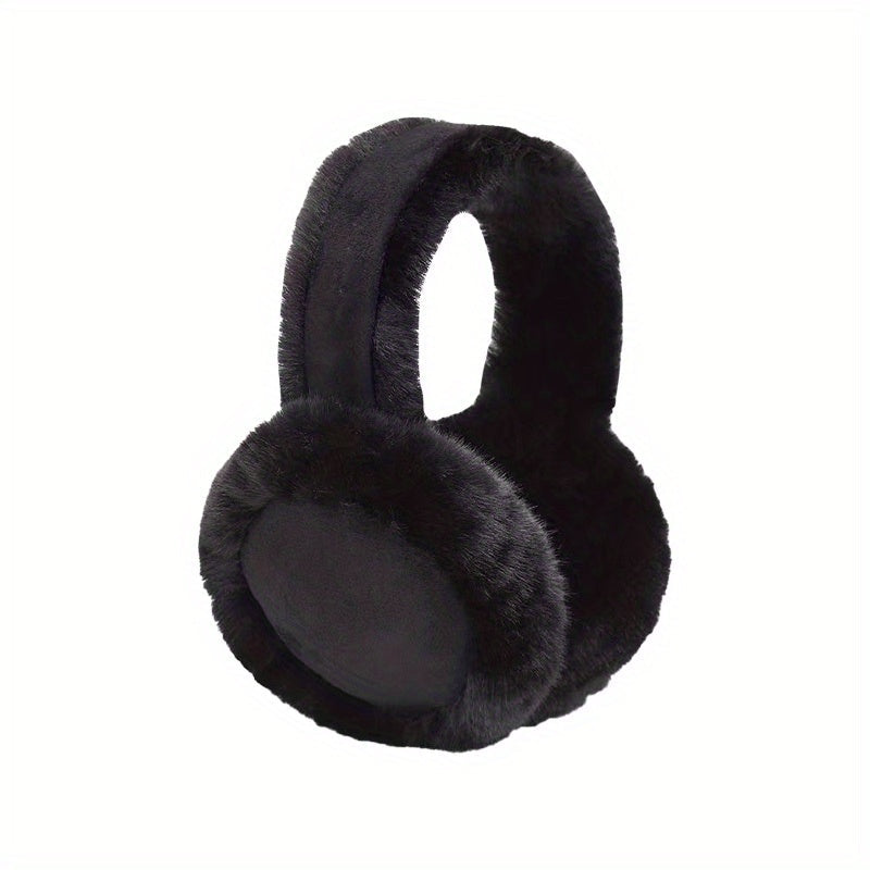 Orejeras de pelaje sintético para adultos, calor de invierno, cubreorejas de ante, no tejido