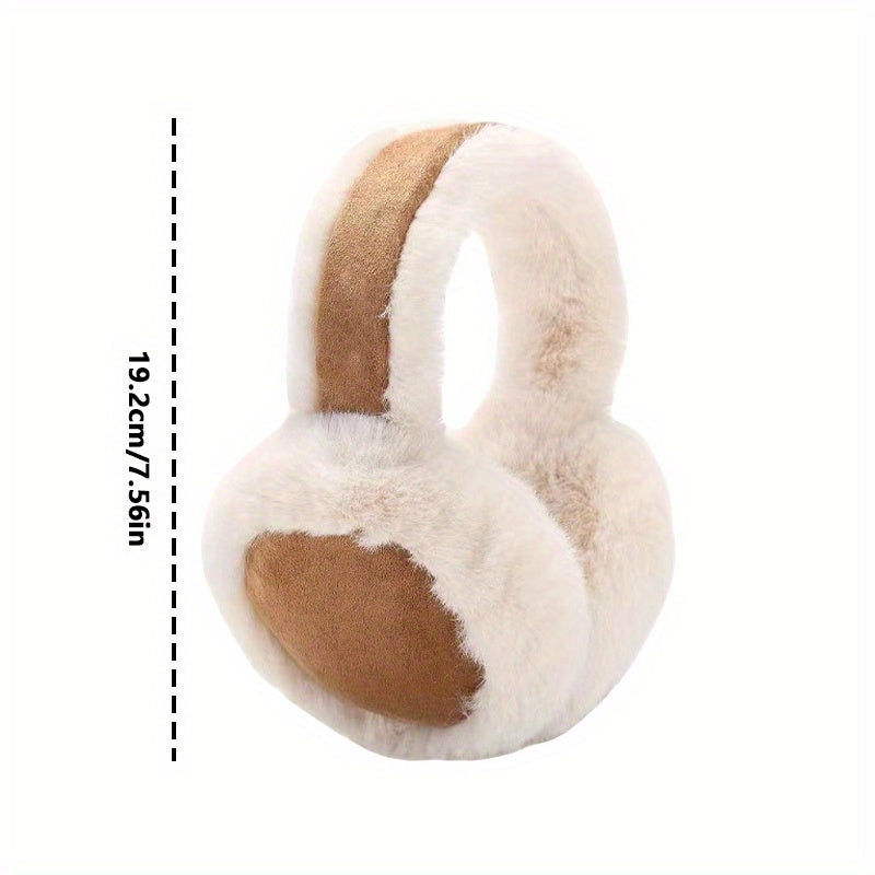 Orejeras de pelaje sintético para adultos, calor de invierno, cubreorejas de ante, no tejido