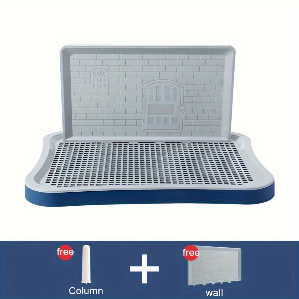 Kichik va o'rta zotlar uchun Splash Guard bilan katta deluxe itni hojatga o'rgatish tizimi | Oson tozalanadigan, mustahkam dizayn | Polypropylen qurilishi bilan tualet dizayni