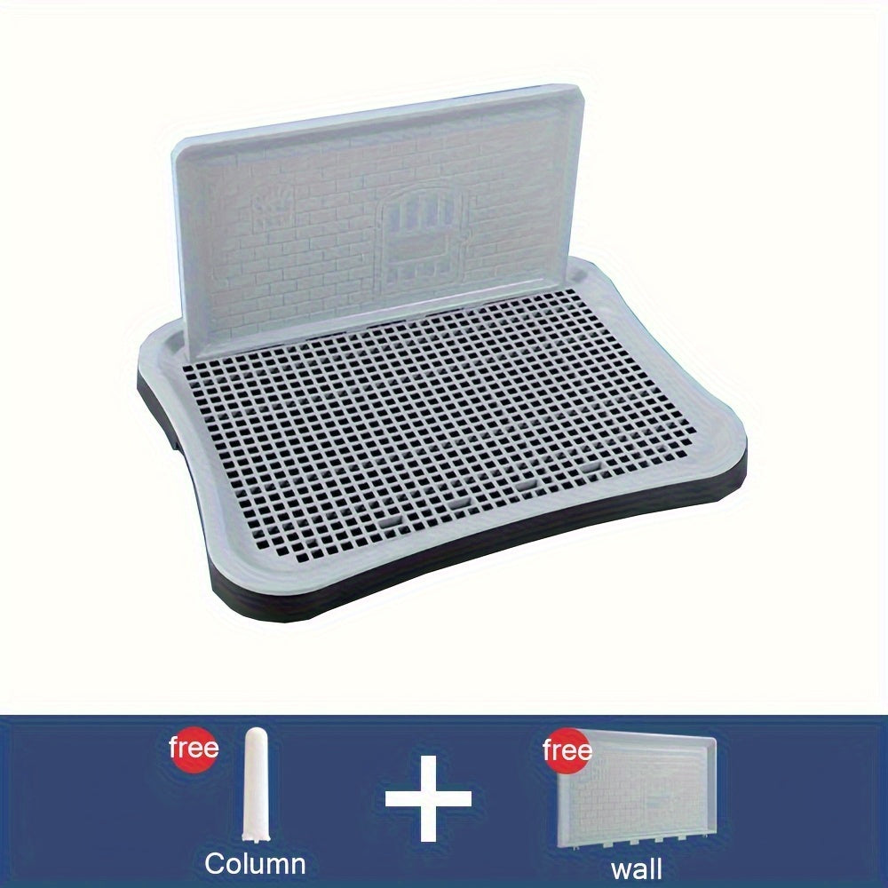 Kichik va o'rta zotlar uchun Splash Guard bilan katta deluxe itni hojatga o'rgatish tizimi | Oson tozalanadigan, mustahkam dizayn | Polypropylen qurilishi bilan tualet dizayni