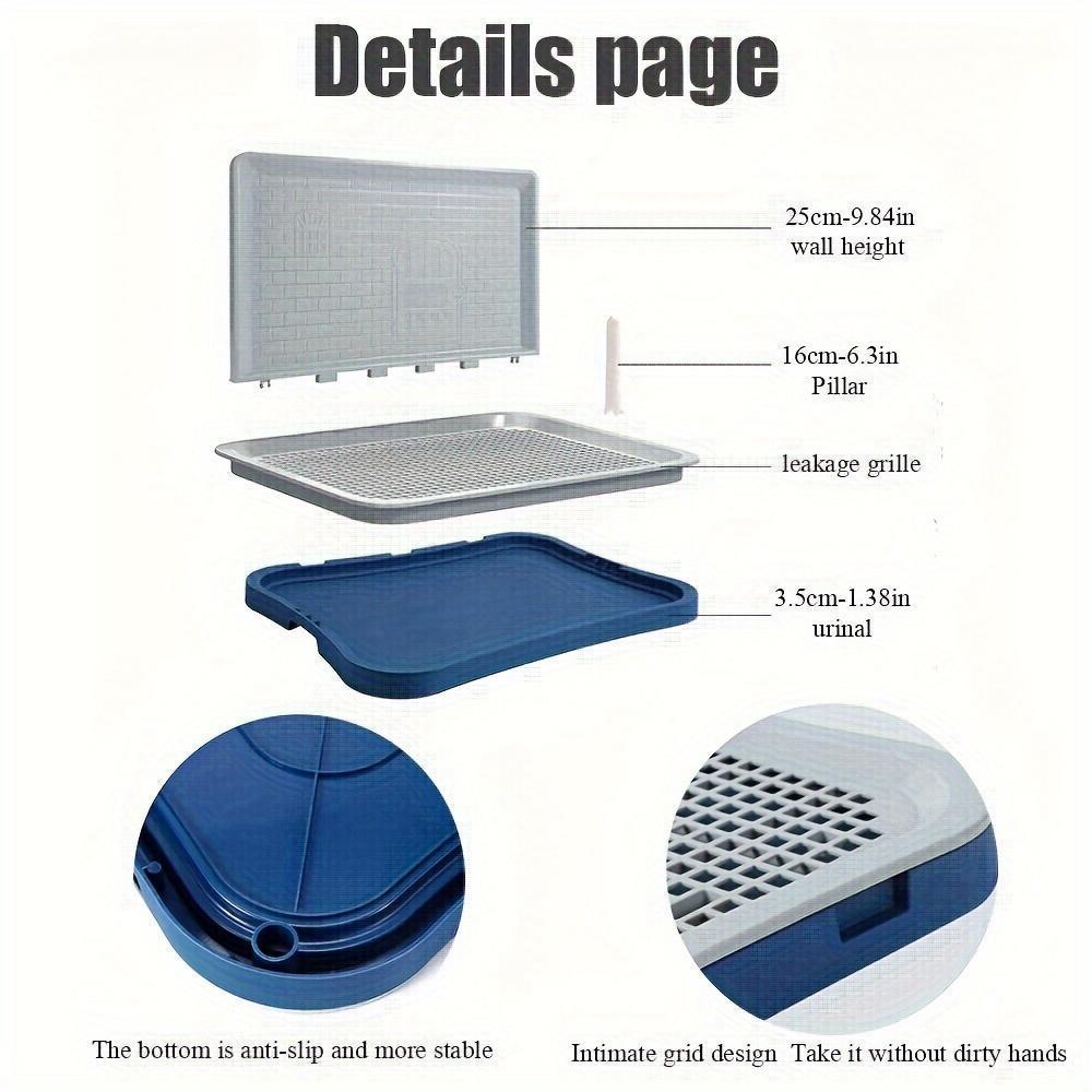 Kichik va o'rta zotlar uchun Splash Guard bilan katta deluxe itni hojatga o'rgatish tizimi | Oson tozalanadigan, mustahkam dizayn | Polypropylen qurilishi bilan tualet dizayni