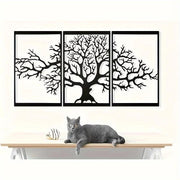 3-Piece Tree of Life Metal Wall Art Decor for Home Bedroom Gift