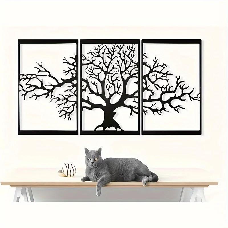 3-Piece Tree of Life Metal Wall Art Decor for Home Bedroom Gift