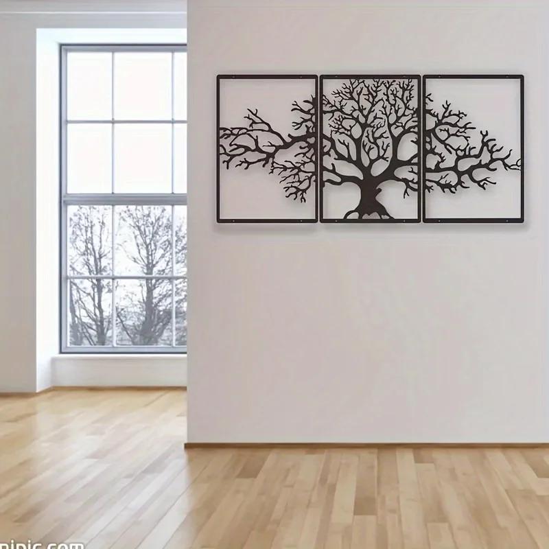 3-Piece Tree of Life Metal Wall Art Decor for Home Bedroom Gift