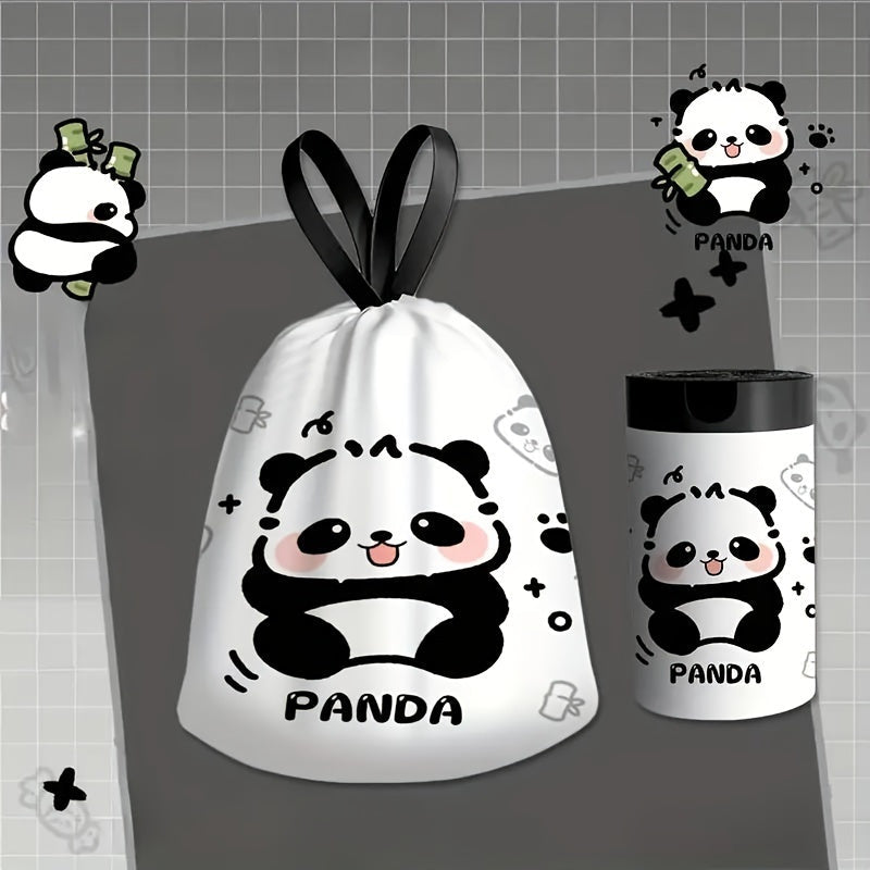 Atrof-muhitga do'st chiqindi xaltalari panda dizayni bilan - Oshxonada, hammomda yoki yotoqxona uchun tartibga solish uchun ideal.