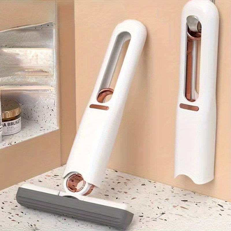 Ko'p funksiyali egiluvchan qo'l mopi, gubka va shisha tozalagich bilan - Yuqori singdirish qobiliyati, hammom, avtomobil, derazalar, oshxona, yashash xonasi pollari uchun qulay - Mustahkam plastikdan tayyorlangan, mop yostiqlari bilan birga keladi.