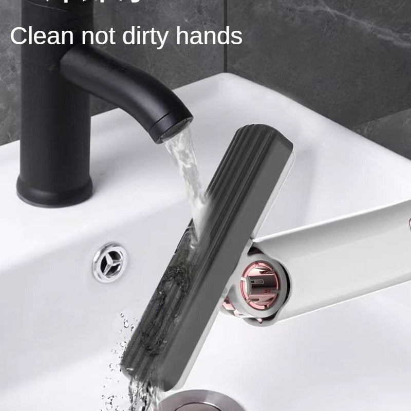 Ko'p funksiyali egiluvchan qo'l mopi, gubka va shisha tozalagich bilan - Yuqori singdirish qobiliyati, hammom, avtomobil, derazalar, oshxona, yashash xonasi pollari uchun qulay - Mustahkam plastikdan tayyorlangan, mop yostiqlari bilan birga keladi.