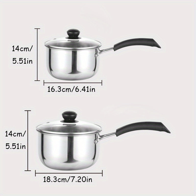 Stainless Steel Milk Pot Non-Stick Hot Food Suitable for Home Cooking