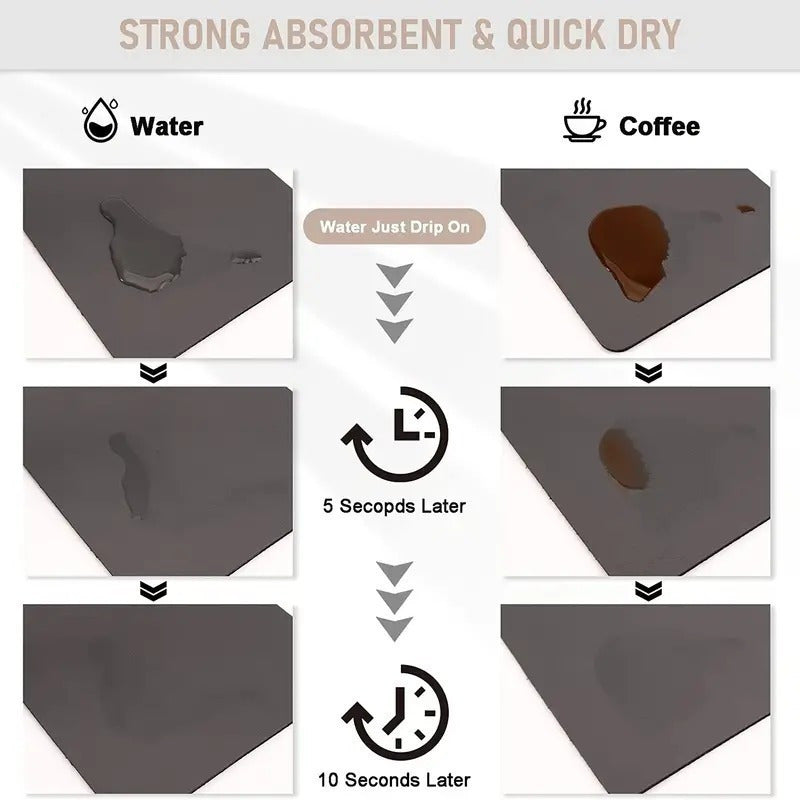 Colorful Polyester Christmas Santa Kitchen Mat Anti-Slip Water Absorbent for Dishwashing and Coffee Bar