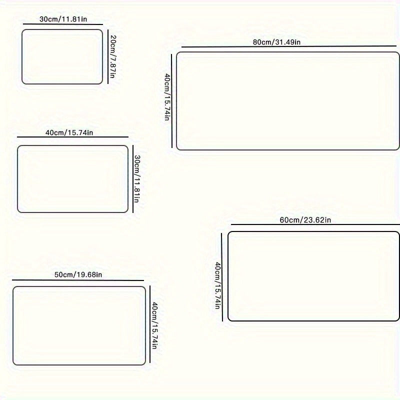 Colorful Polyester Christmas Santa Kitchen Mat Anti-Slip Water Absorbent for Dishwashing and Coffee Bar