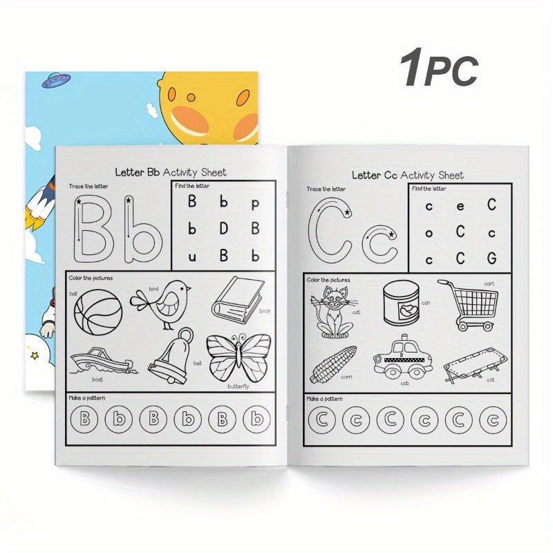 Interactive Alphabet Word Practice Book for Children Educational Activity Book