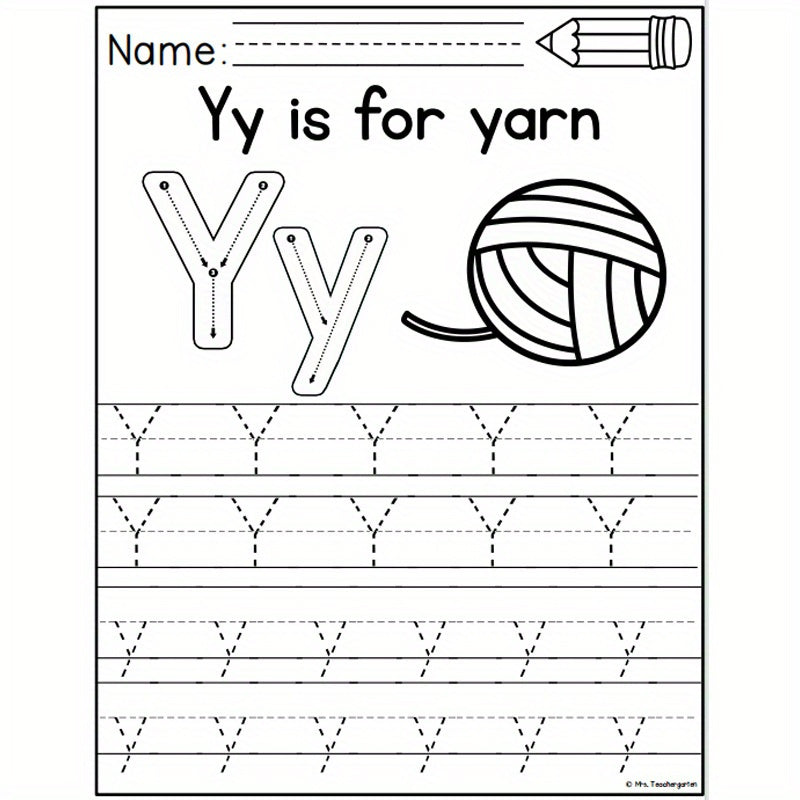 Cuaderno de aprendizaje del alfabeto para primeros aprendices Edición en inglés tamaño A4 Práctica educativa