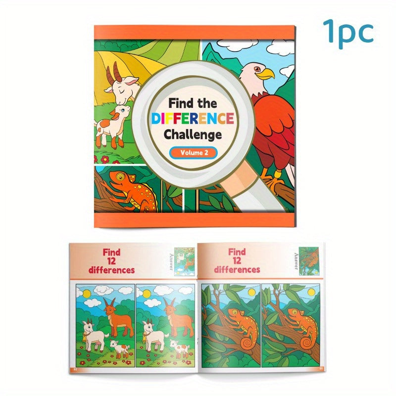 Kids Find the Differences Puzzle Book English Edition for Observation and IQ Development