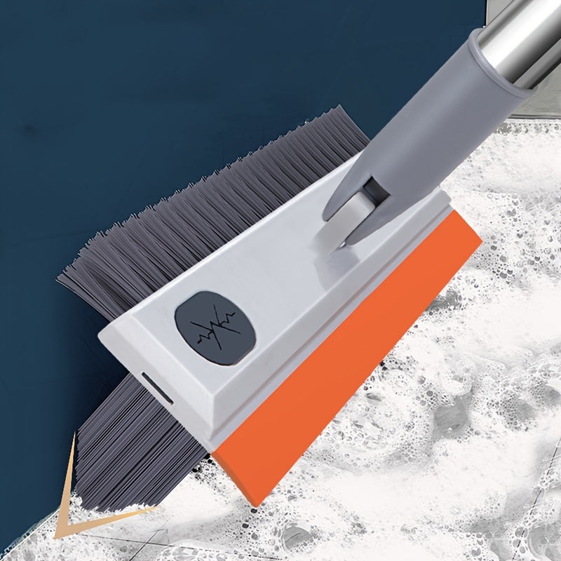 2-in-1 kengaytiriladigan polni tozalash vositasi, ichki dozator va qattiq qoplamali cho'tka bilan, plitka va hammomni tozalash uchun