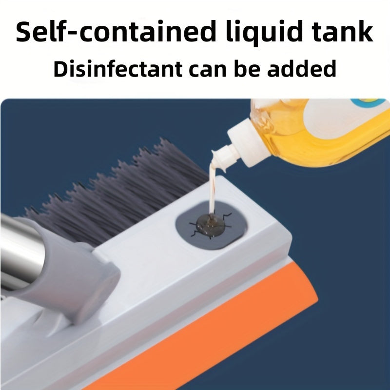 2-in-1 kengaytiriladigan polni tozalash vositasi, ichki dozator va qattiq qoplamali cho'tka bilan, plitka va hammomni tozalash uchun