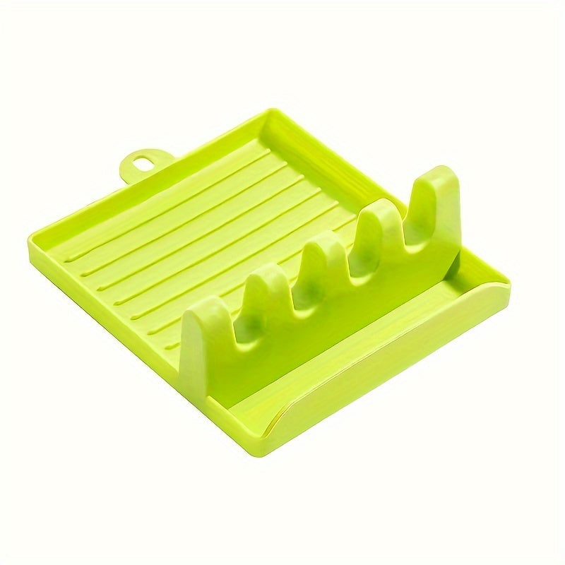 Durable Plastic Silicone Kitchen Organizer Rack Leak-Proof Utensil Holder Space-Saving