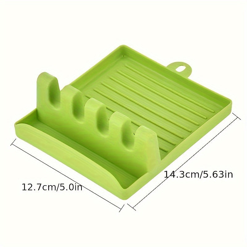 Durable Plastic Silicone Kitchen Organizer Rack Leak-Proof Utensil Holder Space-Saving