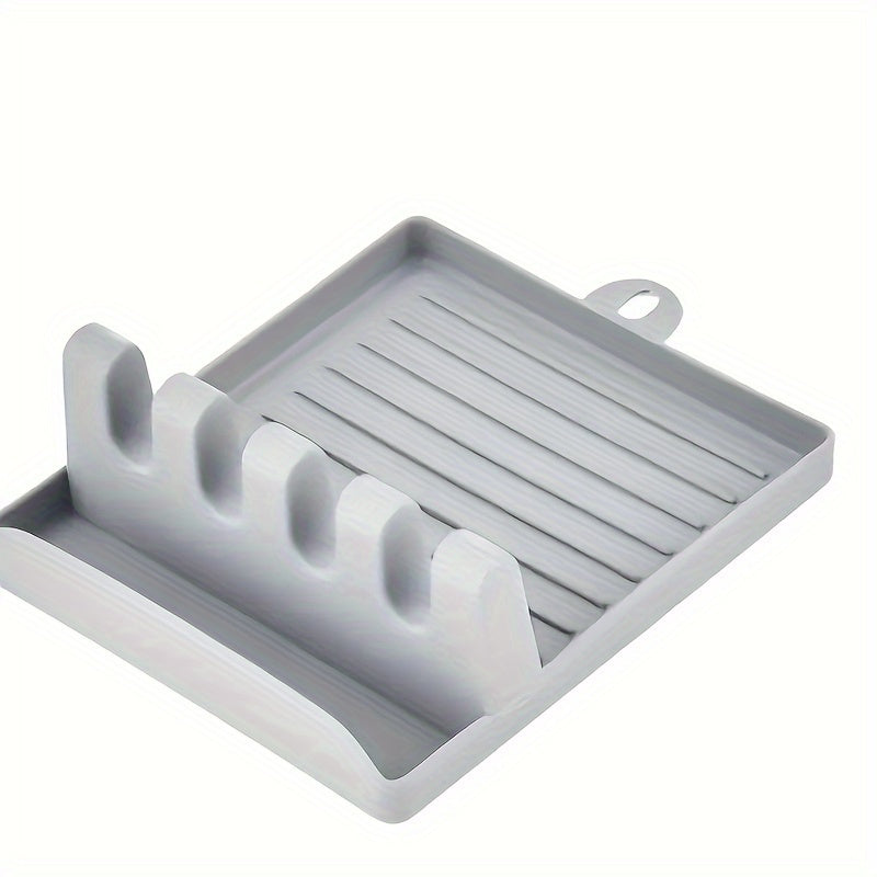 Durable Plastic Silicone Kitchen Organizer Rack Leak-Proof Utensil Holder Space-Saving