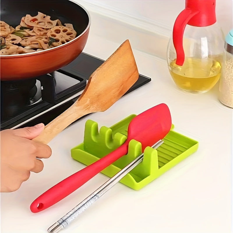 Durable Plastic Silicone Kitchen Organizer Rack Leak-Proof Utensil Holder Space-Saving