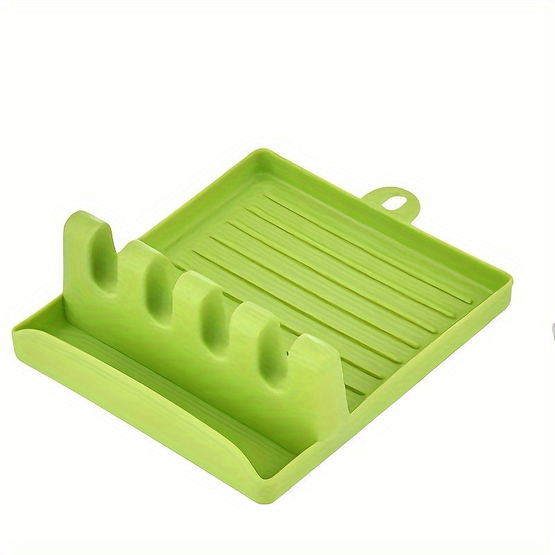 Durable Plastic Silicone Kitchen Organizer Rack Leak-Proof Utensil Holder Space-Saving