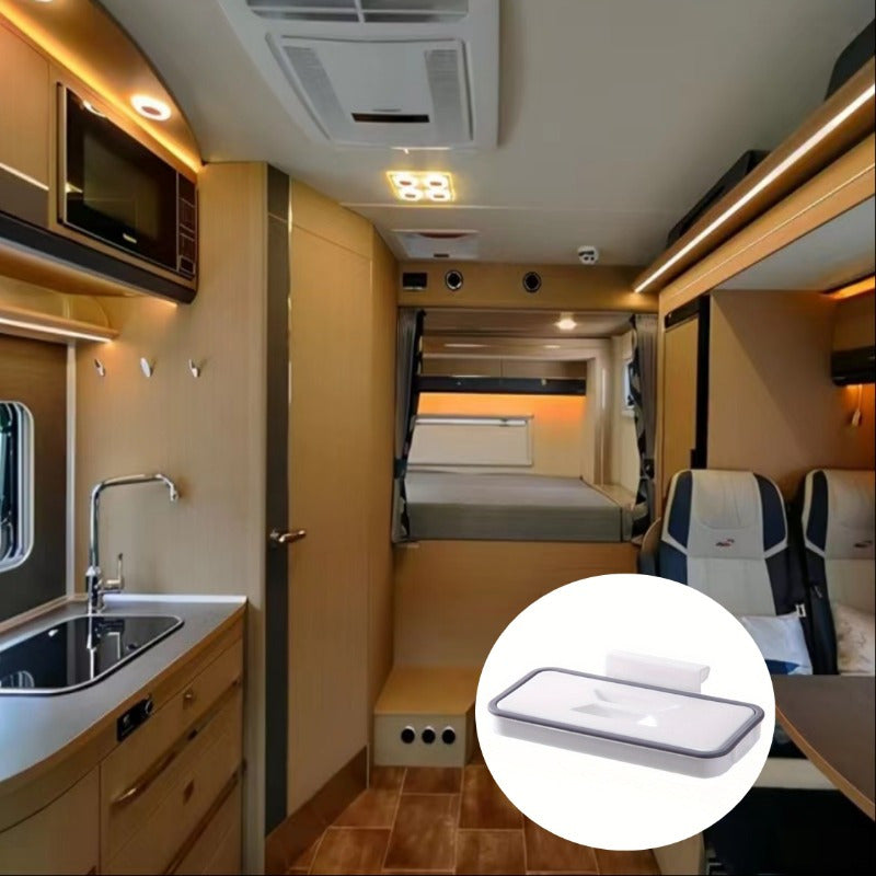 Kitchen Garbage Bag Holder with Lid Portable Hanging Trash Storage Rack for RVs Trailers