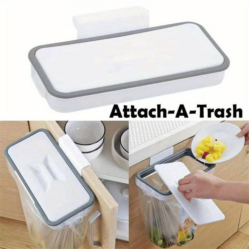 Kitchen Garbage Bag Holder with Lid Portable Hanging Trash Storage Rack for RVs Trailers
