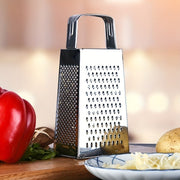 Rallador de verduras de acero inoxidable de 4 lados para zanahorias, patatas y más