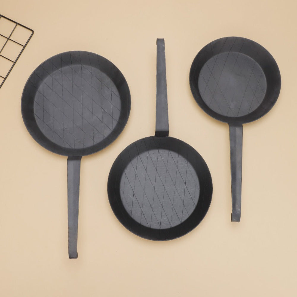 Karbon po'latdan yasalgan bifshteks qozoni Yapon uslubida yopishmaydigan quruq pan qovurish va pishirish uchun