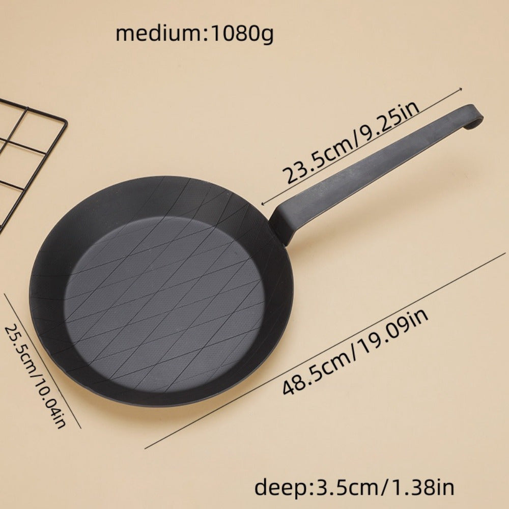 Karbon po'latdan yasalgan bifshteks qozoni Yapon uslubida yopishmaydigan quruq pan qovurish va pishirish uchun