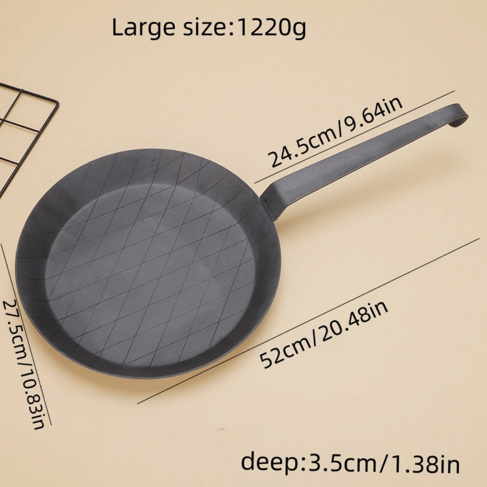 Karbon po'latdan yasalgan bifshteks qozoni Yapon uslubida yopishmaydigan quruq pan qovurish va pishirish uchun