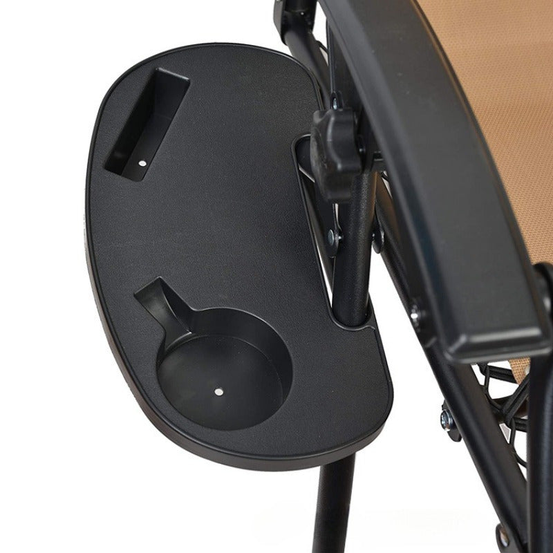 Portavasos universal negro para reclinador con bandeja lateral desmontable