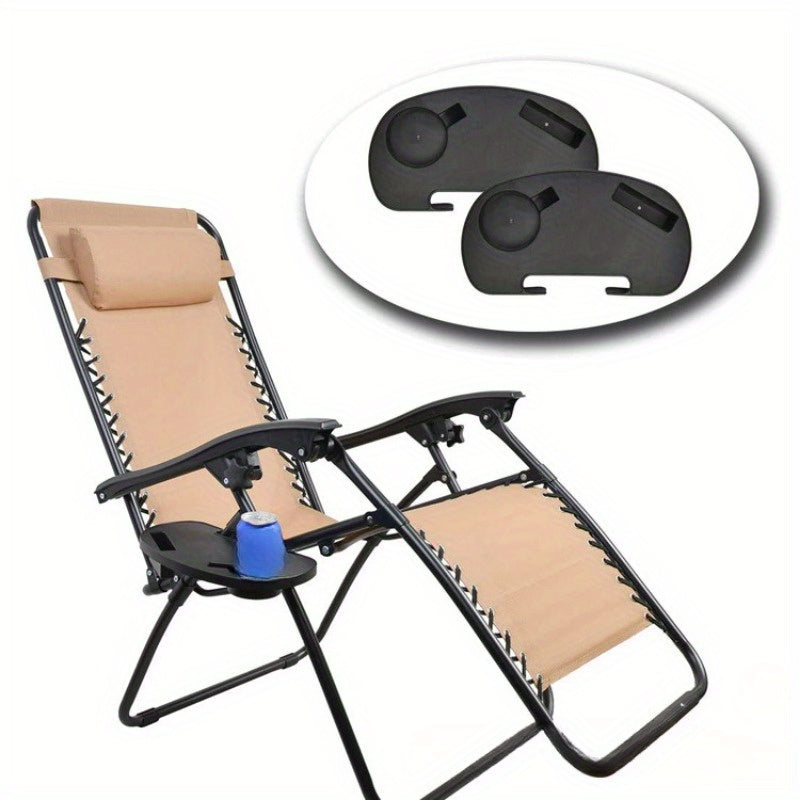 Black Universal Recliner Cup Holder with Detachable Side Table Tray