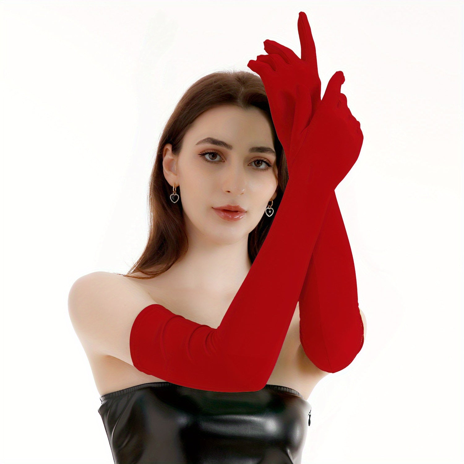 Long-Sleeve Formal Gloves Polyester for Dancing Weddings Shows