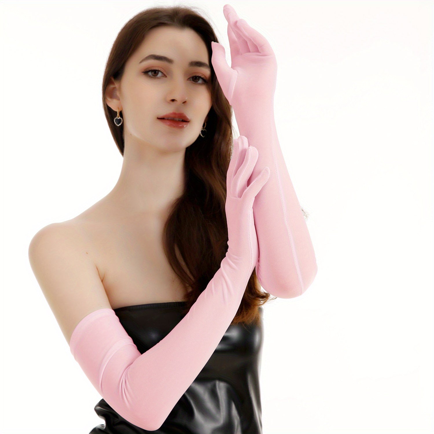 Long-Sleeve Formal Gloves Polyester for Dancing Weddings Shows