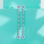 Vintage ilhomlantirilgan tassel taqinchoqlari, 6CT Moissanite bilan, 18K oltin qoplangan kumushda