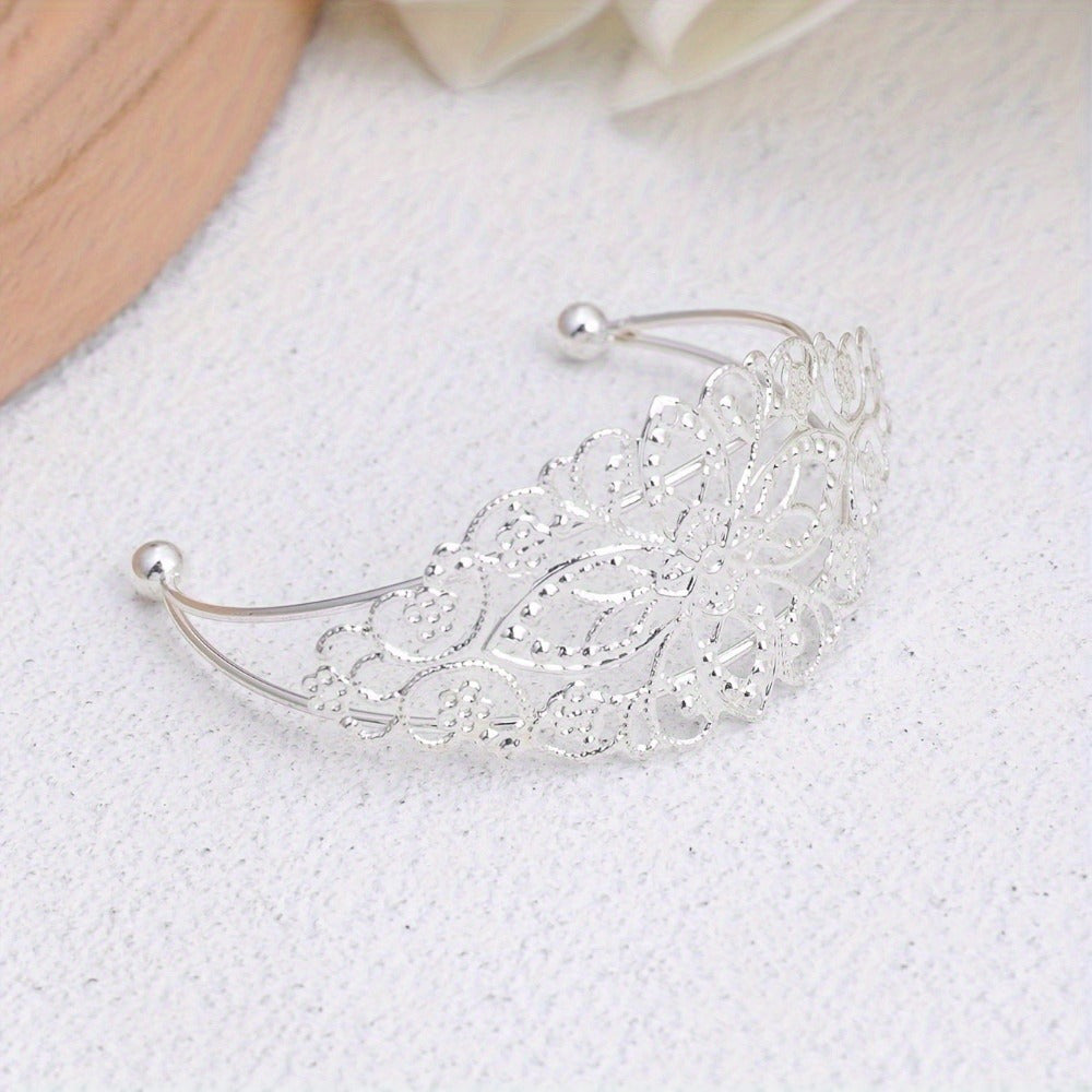 Floral Metal Cafe Curtain Rings 1-Piece Decorative Tiebacks for Windows