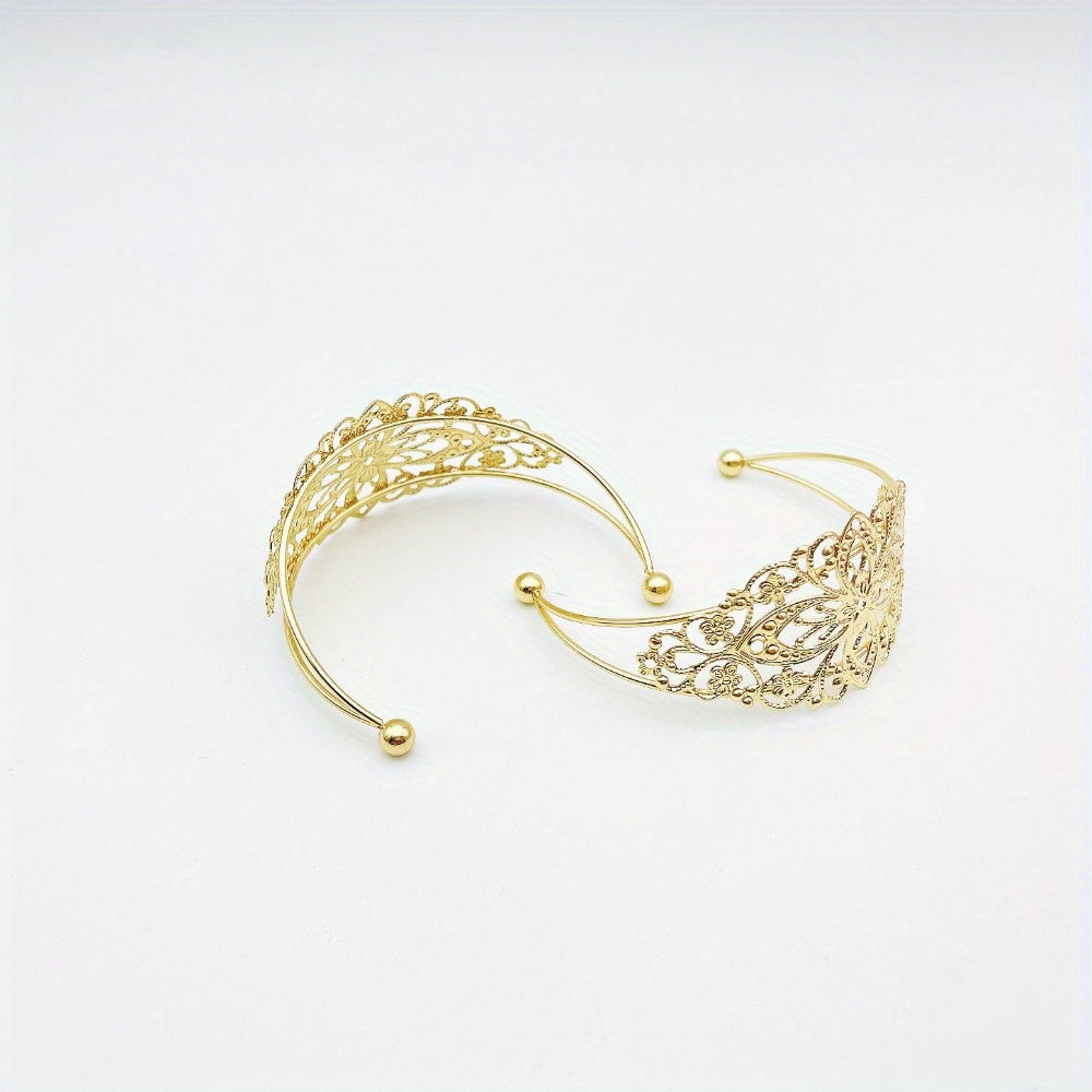 Floral Metal Cafe Curtain Rings 1-Piece Decorative Tiebacks for Windows